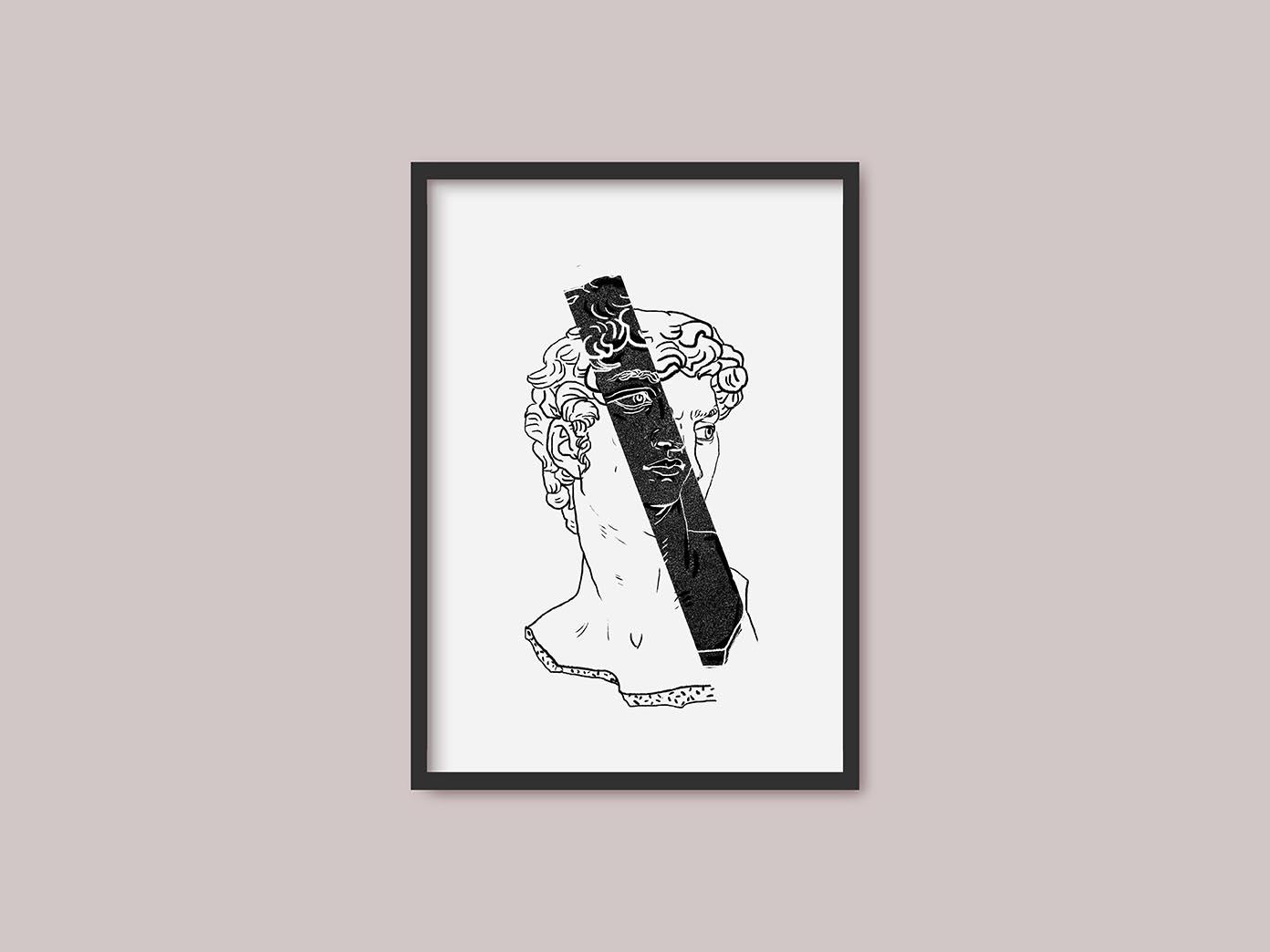 Print Antique Man 2.