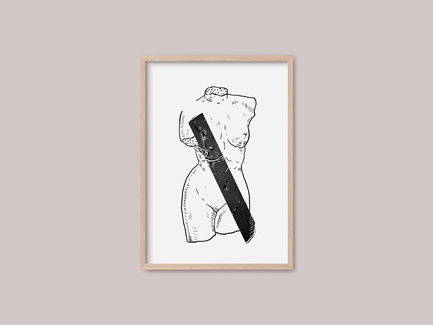 Print Antique Woman