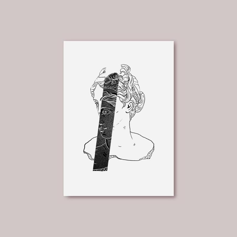 Print Antique Woman 2. 