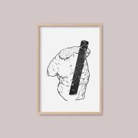 Print antique Man
