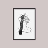 Print Antique Woman 2. 